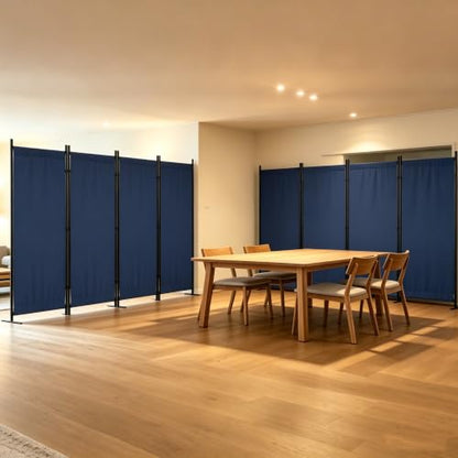 4 Panel Room Divider, 6FT Folding Privacy Screens(Blue, 4 Panel-88'') | Portable Partition Room Dividers, Freestanding Wall Divider for Office, Studio, Room Separation - color: Blue