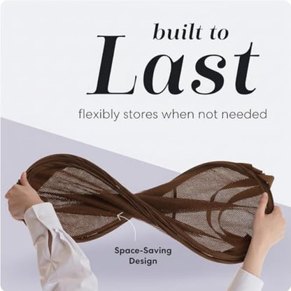 Handy Laundry Collapsible Mesh Pop Up Laundry Hamper with Side Pocket | Collapsible Mesh Pop Up Hamper, Wide Opening, Side Pocket, Breathable, Sturdy, Foldable, Space-Saving for Clothes Storage - color: Brown