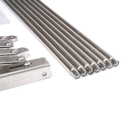 32in Wall Mounted Laundry Drying Rack 88lbs Capacity Foldable Wall Mount Laundry Rack Folding Indoor Clothes Hanger Rack, Retractable Clothes Rack 7 Rods White
