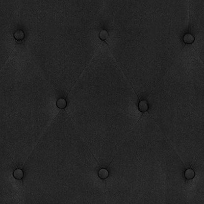 EMMA + OLIVER Tufted Upholstered King Size Headboard in Black Fabric - color: Black, size: King