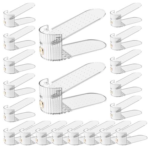 Adjustable Shoe Slot Organizer for Closet Space Saver(20-Pack) - size: 20 Pack