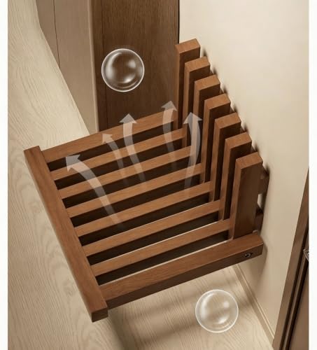 Solid Wood wall Mounted Bedside Table, Foldable Suspended Narrow Table, Creative Drawer Style Design for Bedroom (Peach Color) - color: White