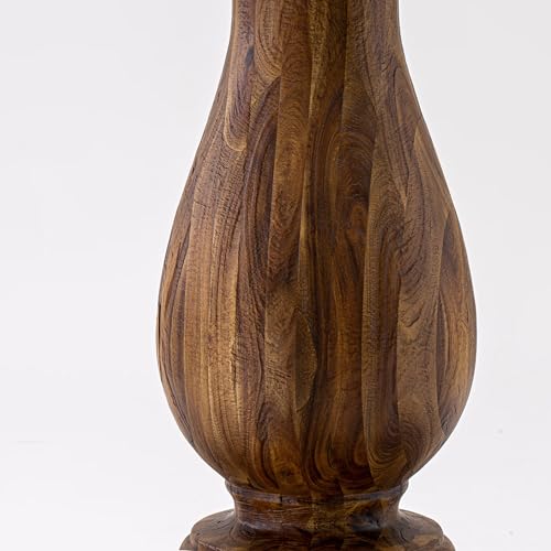 F52-0N-TP - Kitchen Table with Acacia Wood Round Tabletop, Antique Walnut Finish - color: Antique Walnut, size: 54x54 Inch