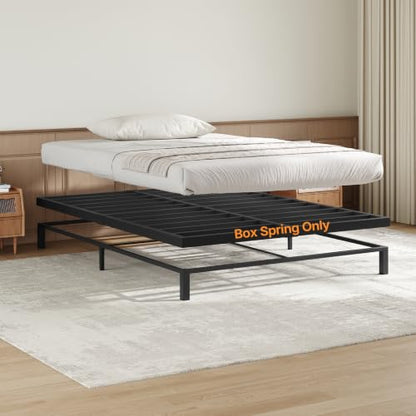2 Inch Full Box Spring Low Profile, Heavy Duty Box Spring | Box Spring for Full Bed, Mattress Foundation, Quiet Steel Frame, Easy Assembly, Noise Free - size: Full