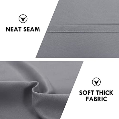 DWCN Blackout Curtains for Bedroom Living Room 38 x 63 Inch Long Grey | 2 Panels Set, Room Darkening, Thermal Insulated, Light Blocking, Rod Pocket Drapes, Noise Reducing Window Treatments - color: Grey, size: 38"W x 63"L (Pack of 2)