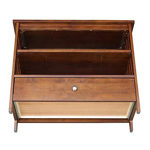 Solid Wood Mission Corner Enteinment/TV Stand, Espresso - color: Espresso