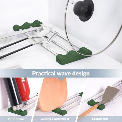 Tomorotec Adjustable Over-The-Sink Kitchen Rack, BPA-Free, Army Green | Holds 16.5 Lbs; For Dishcloths, Sponges, and Brushes - Heat-Resistant Stainless Steel with Slim, Expandable Design - color: Army Green
