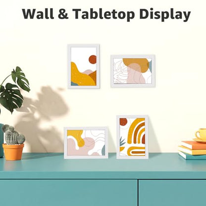 Giftgarden 4x6 Picture Frame Set of 18, Lightweight 4 by 6 Frames Bulk for Gallery, Office, Living room Wall Photo Hanging and Tabletop Display, White - color: White*18, size: 4x6