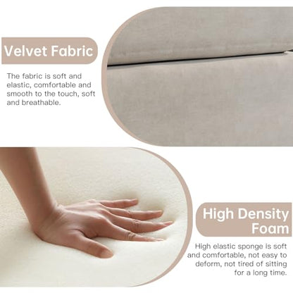 Miuuod 6 Seaters L/U Shape Oversized Sectional Sofa for Living Room,4 Seats with 2 Ottomans Extra Large Couch，Queen Sofa Bed,Deep Seat,Beige - color: Beige, style: 6 Seats（4 Seats with 2 Ottomans）