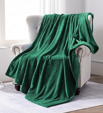 Flannel Fleece Blanket Twin Size, All Season Lightweight Super Soft Cozy Blanket for Bed or Couch, Green(60inch X80'') | All Season Lightweight Super Soft Cozy Blanket for Bed or Couch - color: Green, size: 60"×80"