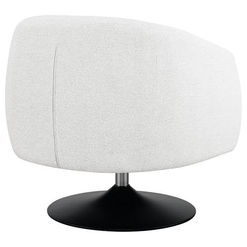 Coaster Home Furnishings - Dave - Boucle Fabric Upholstered Barrel Back Swivel Accent Chair with Pedestal Base, Tapered Off Armrests and 360-Degree Swivel - Living Room - Beige - 905739