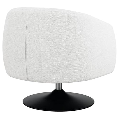 Coaster Home Furnishings - Dave - Boucle Fabric Upholstered Barrel Back Swivel Accent Chair with Pedestal Base, Tapered Off Armrests and 360-Degree Swivel - Living Room - Beige - 905739