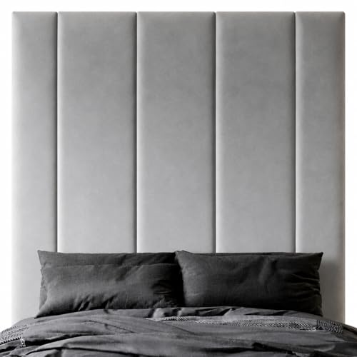 Upholstered Wall Mounted Headboard King | Padded Wall Panels Vertical - size: King (U.S. Standard)