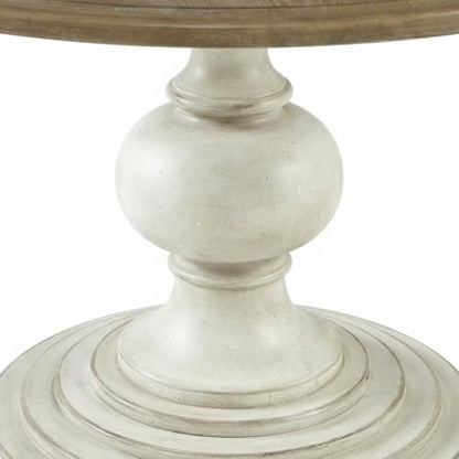 Starlight Canyon Home Brown Round Pedestal Dining Table with Wood Veneer and MDF Top, Ideal for Dining Room, Rustic or Modern Indoor Dining Spaces