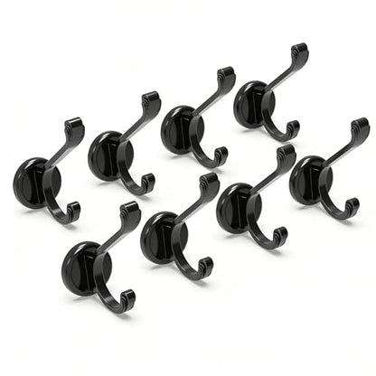 Ant Mag Magnetic Hooks Heavy Duty 140LBS, Neodymium Wall Coat Hooks 8 Pack | Strong Magnet Hooks for Hanging Coats, Robes, Backpacks, Bags, Hats, Keys, Mugs, Cups, Towels, Black - color: Black, size: 8 Pack