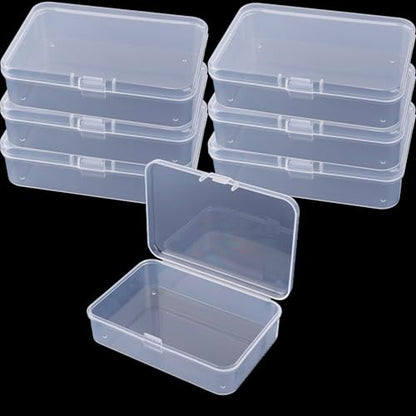 1pcs Transparent Plastic Storage Box Rectangular Dustproof Boxes Desktop Drawer Organizer Container for Home (MINI,6.5 * 4.5 * 2cm) - color: MINI,6.5*4.5*2cm