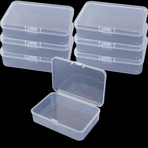 1pcs Transparent Plastic Storage Box Rectangular Dustproof Boxes Desktop Drawer Organizer Container for Home (MINI,6.5 * 4.5 * 2cm) - color: MINI,6.5*4.5*2cm
