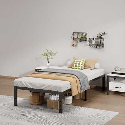 LUMUNANCE Metal Bed Frame Twin XL Size - 14 Inch Heavy-Duty Twin XL Platform Bed Frame No Box Spring Needed, Easy Assembly, Noise-Free, Sturdy Mattress Foundation, Underbed Storage Space - size: Twin XL, style: 14 Inch