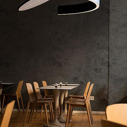 Dark Gray Concrete Wallpaper 15.9in X 720in, Black Cement Contact Paper 3D Matte Textured, Wall Paper Pull and Stick Self-Adhesive & Removable - color: Black/Gray, size: 15.7" x 720"
