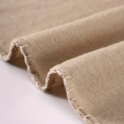 CAI TENG Fleece Throw Blanket Bulk Pack of 6 Lightweight Warm Throws Soft Cozy 50 x 60 inch Pet-Friendly Khaki - color: Khaki