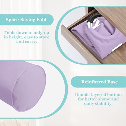 WOOHA 125L Large laundry basket,Collapsible laundry hamper, Tall Clothes Baskets Folding Washing Bin Foldable Fabric Hamper Bags for Bedroom, Closet,Bathroom,College,purple - color: Purple, size: 125L-XXXL