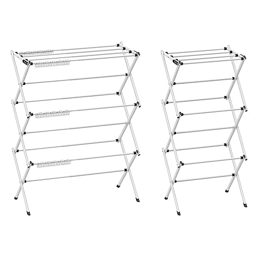 Foldable Drying Rack Clothing,Clothes Drying Rack Folding Indoor and Outdoor Rack,Laundry Drying Rack Collapsible-Black White - color: Black