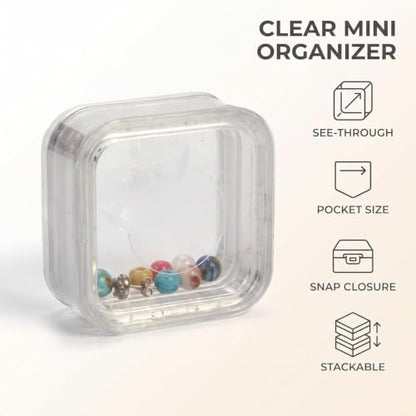 1Pc Floating Frame Box Coin Display Elasticity Membrane Jewelry Storage Box Dustproof For Bracelet Earring Antique Clear Floating Display Holder Elasticity Membrane Jewelry Storage Box (40mm)