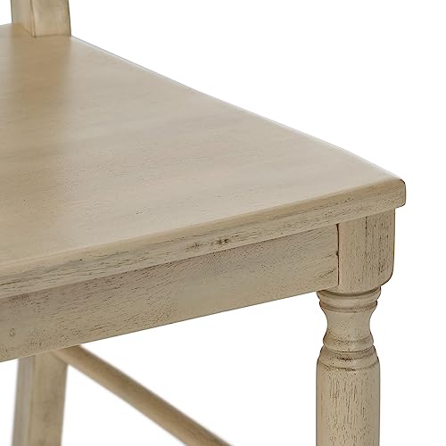 Christopher Knight Home Rovie Acacia Wood Dining Chairs, 2-Pcs Set, Antique White