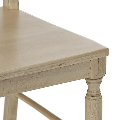 Christopher Knight Home Rovie Acacia Wood Dining Chairs, 2-Pcs Set, Antique White