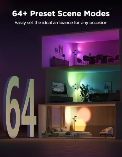Govee Tree Floor Lamp with 3 Rotatable Lights, Compatible with Matter | LuminBlend Technology, Standing Lamp with 64 Dynamic Scenes, Music Sync, Smart Floor Lamp for Living Room, Bedroom, Office