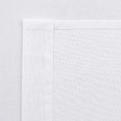 DWCN White Faux Linen Sheer Curtains - Grommet Voile Window Curtain Drapes for Bedroom Living Room 28 x 63 inch Length, Set of 2 - color: White, size: 28"W x 63"L (Pack of 2)
