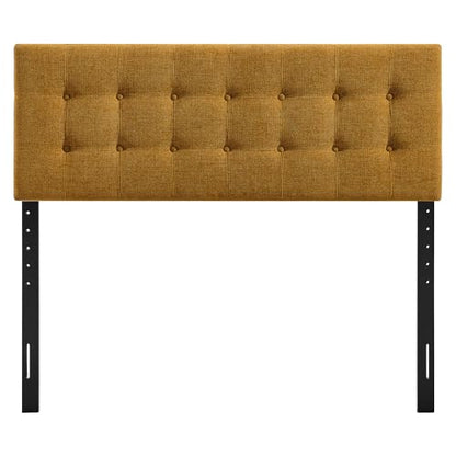 Modway Emily Full Size Performance Fabric Headboard in Copper - Linen-Like Upholstery with Button Tufting and 7 Adjustable Height Positions - color: Copper, size: Full