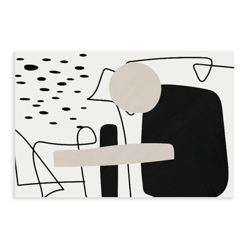 Minimalist Black & White Line Art Wall Decor Poster Wall Art Decor Print Picture Paintings for Living Room Bedroom Decoration Unframe 12x18inch