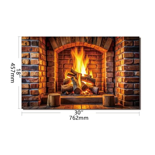 Evgosm Tempered Glass Backsplash for Kitchen， Stove Splashback, fireplace Glass Backsplash, Used for Kitchen Wall Protection and Decoration, Easy to Install and Clean. (30x18'') - size: 30"L x 18"W