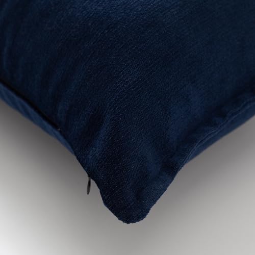 Woven Jacquard Throw Pillow Cover, Pack of 1 Textured Velved Decorative Cushion Covers for Sofas, Couches, Home Décor, Fade Resistant Pillow for Sofa & Couch, Eliza, Navy, 16x24 Inch - color: Navy, size: 24" x 16" (Pack of 1)