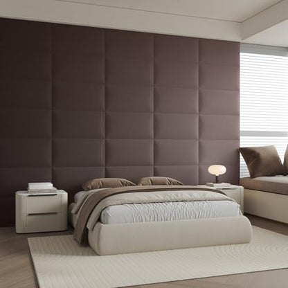 6-Piece Dark Brown Linen Upholstered Headboard Twin Size, Wall Mounted Fabric Headboard, Rich Padded Panels for Cozy Bedroom - color: Linen - Dark Brown