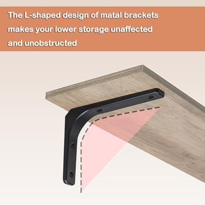 Long Wall Shelves, 31.5Inch Wooden Wall Mounted Shelves, Set of 2 | Floating Book Shelf with Metal Brackets, Easy Assembly, Max Load 22lbs, Wall Storage Ledges, Bedroom/Bathroom/Kitchen, Greige - color: Greige, size: 31.5 Inch