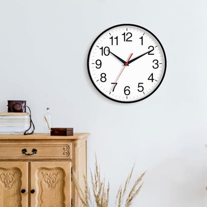 Wall Clock Analog 18 Inch Black Battery Operated Silent Clock | Large, Easy To Read, Non Ticking, Round, Accurate, Kitchen, Living Room, Classroom, Office, School - color: A_black, size: 18 Inch