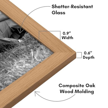 Americanflat Set of 10 Picture Frames with Shatter-Resistant Glass - Gallery Wall Frame Set with Two 8x10, Four 5x7 and Four 4x6 Frames - Signature Collection - Dark Oak | Includes two 8x10, four 5x7 and four 4x6, shatter-resistant glass, hanging hardware