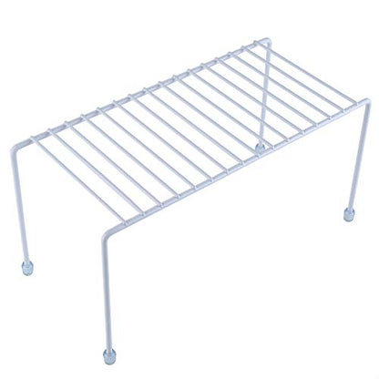 Kitchen Shelves, Cabinet Organization Mini Storage Shelf, White,Set of 2