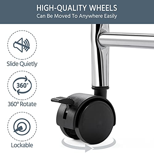 Yaheetech 4-Drawer Rolling Storage Cart with Wheels, Slim Organizer, Black | Four drawers plus a top shelf organize craft to bath gear; slim chrome-steel frame, plastic bins, locking wheels, easy setup. - color: Black, style: 4 Drawers