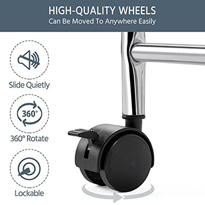 Yaheetech 4-Drawer Rolling Storage Cart with Wheels, Slim Organizer, Black | Four drawers plus a top shelf organize craft to bath gear; slim chrome-steel frame, plastic bins, locking wheels, easy setup. - color: Black, style: 4 Drawers