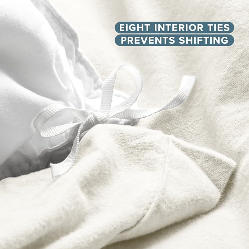 Bare Home Flannel Duvet Cover Set (Twin/Twin XL, Cream) | 100% Cotton, Velvety Soft, Heavyweight, Premium Flannel, Double Brushed, Includes Sham Pillow Cover - color: 06 - Cream (No Comforter), size: Twin/Twin XL
