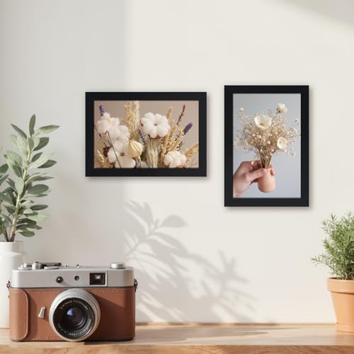Giftgarden 4x6 Picture Frame Black Set of 3, Thin Photo Frames 4 by 6 for Wall and Tabletop Display - color: Black*3, size: 4x6