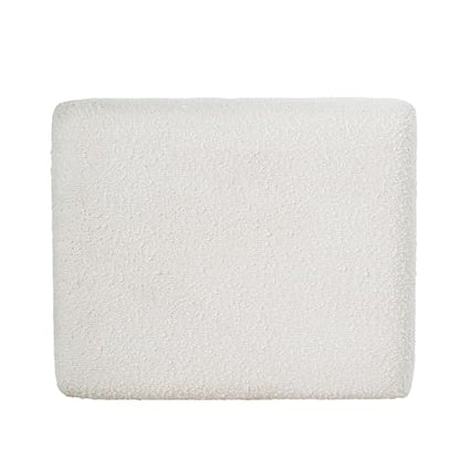 Spatial Order 22" Medium Rectangular Storage Ottoman - Cream Boucle - color: Cream Boucle