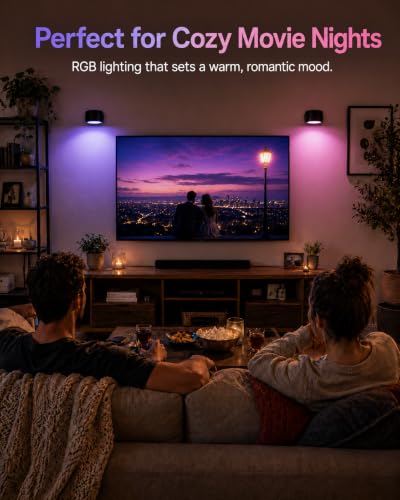 LED Wall Mounted Lights, Rechargeable Wall Sconces, 3 Color Temps, Remote & Touch, 360° Rotating and Dimmable for Bedroom, Bedside & Reading (Black-RGB, 2 Pack) - color: Black-RGB