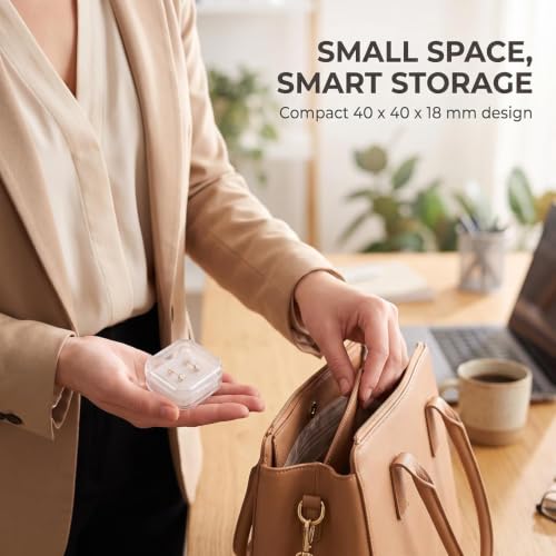 1Pc Floating Frame Box Coin Display Elasticity Membrane Jewelry Storage Box Dustproof For Bracelet Earring Antique Clear Floating Display Holder Elasticity Membrane Jewelry Storage Box (40mm)