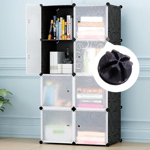 20 Pieces Cube Connectors, Wire Grid Cube Connector for Modular Closet Storage Organizer and Wire Shelf (Black)