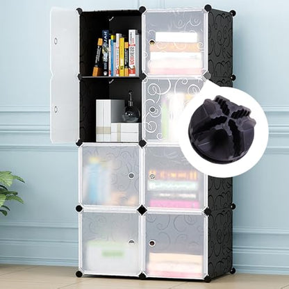 20 Pieces Cube Connectors, Wire Grid Cube Connector for Modular Closet Storage Organizer and Wire Shelf (Black)