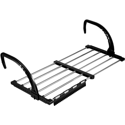 Portable Clothes Drying Rack for Balcony,29"x13" Foldable Railings Windowsill, Retractable Radiator Clothes Airer,Folding Towel Rack Indoor Outdoor Travel RV Laundry Rack with Clips - size: A-29"x13"